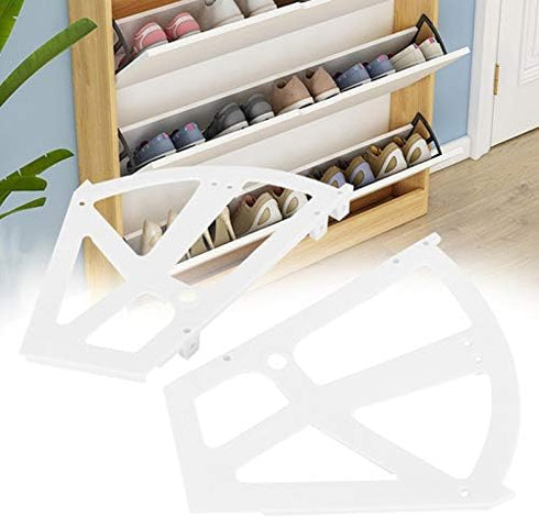 Accessory(#2) Fdit Shoe Rack Accessory,Home Plastic Hollowed Two Layers Shoe Cabinet Shelf Rack Holder Hinges