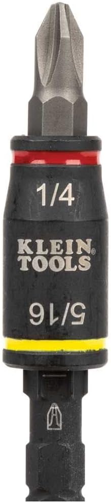 Klein Tools 32767 Impact Driver SAE 3-in-1 Socket and Bit Holder with 1/4-Inch and 5/16-Inch Hex Drivers