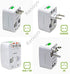 Worldwide Portable Universal Power Adapter, All in One International Travel Wall Charger for USA EU UK Outlets