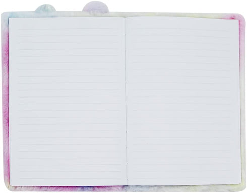 Fuzzy Plush Notebook Journal, Cute Cartoon Bear Diary for Kids, Girls, Boys Writing and Drawing (A5, 160 Lined Pages)