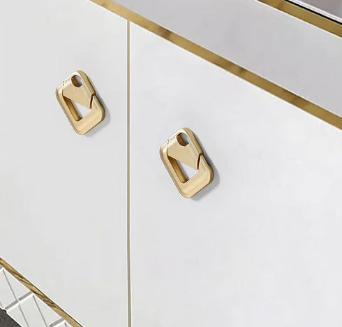SHOORR 6Pcs Cabinet Knobs Wardrobe Drawer Knob Bedside Cabinet Cabinet Ring Wardrobe Single-Hole Furniture Door Pull D
