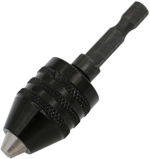 Zhuluck Black 1/4 Inch Hex Shank Keyless Drill Chuck Quick Change Adapter Converter