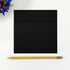 LUXPaper 5 1/2" x 5 1/2" Square Invitation Envelopes | Peel & Press | Midnight Black | 80lb. Text | 50 Qty