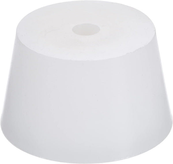 MECCANIXITY Silicone Rubber Tapered Plug White 42mm to 52.7mm with Hole for Powder Coating, Laboratory Use