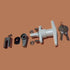 Accordion Hurricane Shutter Lock Kit with T-Handle - White, Same Key Number
