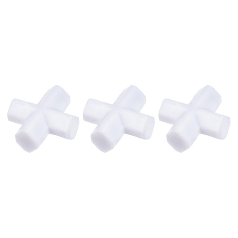 YOKIVE 3 Pcs PTFE Coated Magnetic Stir Bar, Cross Type Stirrer for Lab Liquid Mixing (White, 1-Inch)