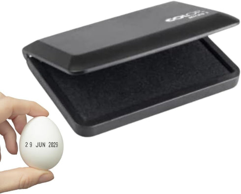 Handy Stamps Micro 1 Ink Pad - Black Egg Safe Ink, Ideal for Marking Eggs