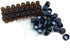 1/4 Dram (1ml) AMBER Glass Vial (144) - Flat Black Screw Cap with Orifice Reducer and Seal - Pack of 144