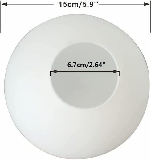 5.9 2.64" BOKT Frosted White Glass Globe Lamp Shade Replacement Milk Glass Ball Lampshade Cover Opal Sphere Shade