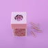 Pink Paper Clip Dispenser Holder, Clear Acrylic Organizer with Top for Cute Office and School Supplies