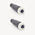 2Pcs M12 5 Pin Female Circular Connector, A Code Industrial Circular Connector IP67 Waterproof Field Assembly Wireable Sensor Straight Type Unshiled Adapter for PG7 Cable 125V 4A AC/DC
