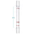 stonylab Glass 14/20 Straight Laboratory Adapter, Borosilicate Glass 30 mm Between Two 14/20 Ground Inner Standard Taper Joints for Laboratory Lab Supply (90 mm)