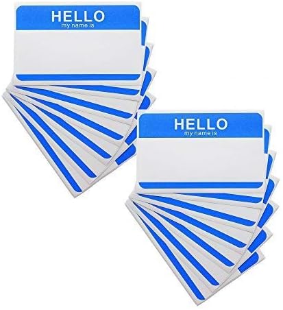 Hello My Name is Stickers, Identification Badges Name Badge Label - Peel and Stick for School, Home & Office – 50