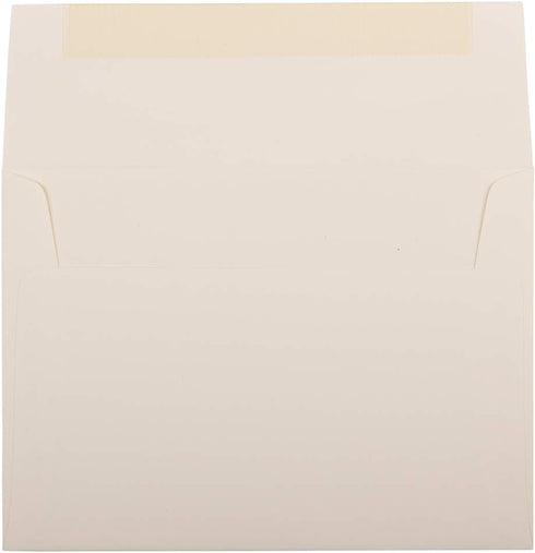 JAM PAPER A7 Strathmore Invitation Envelopes - 5 1/4 x 7 1/4 - Natural White Linen - 50/Pack by JAM Paper