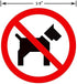 dealzEpic No Pets Inside/No Dogs Allowed Sign, Self Adhesive Vinyl Decal Sticker, Pack of 4 Pcs