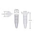 stonylab Micro Centrifuge Tubes, 0.5ml Graduated Clear Plastic Vials with Flat-Top Snap Cap, Pack of 500