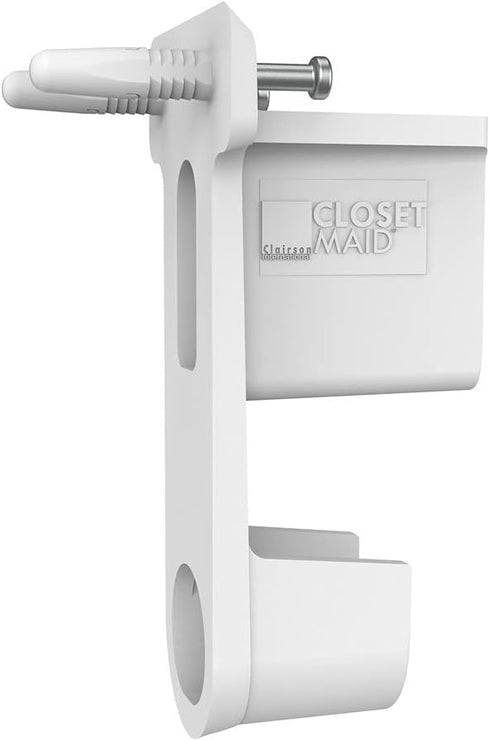 ClosetMaid 6609 SuperSlide Shelf and Hanging Bar Wall Bracket - White, Pack of 1