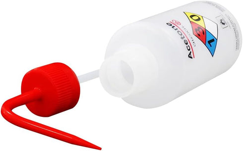 6PCS Acetone Wash Bottles, 500ml (17oz) Safety Squeeze Wash Bottle with Narrow Mouth, WBA500A6