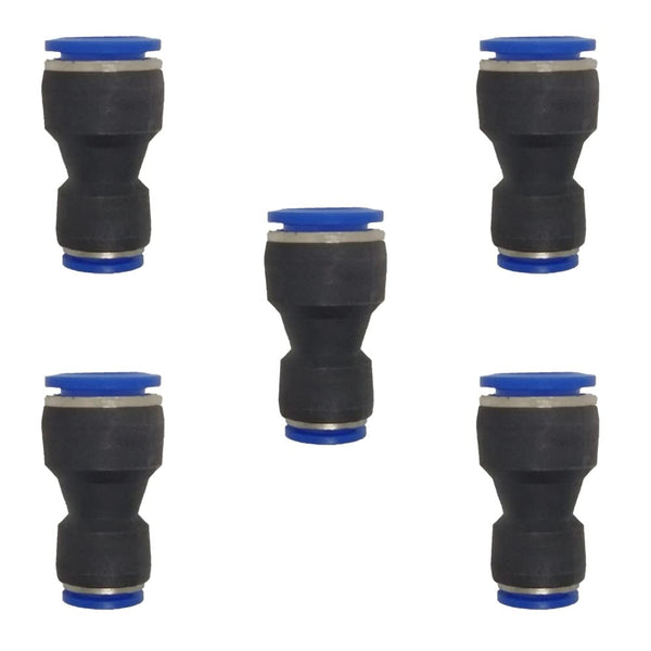zjxed 16mm OD x 10mm OD Pneumatic Quick Connector Push to Connect Fittings, Straight Reducer Union/Coupler (Pack of 5)