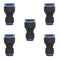 zjxed 16mm OD x 10mm OD Pneumatic Quick Connector Push to Connect Fittings, Straight Reducer Union/Coupler (Pack of 5)