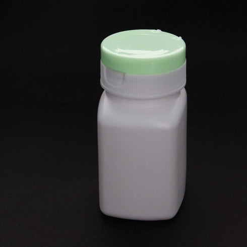 Othmro 6pcs PE Lab Chemical Reagent Bottle, 90ml Wide Mouth Sample Sealing Liquid Storage, White Container Green Cap
