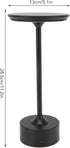 2000mAh 3 Cordless Table Lamp, Rechargeable Lamp Levels Brightness Portable USB C LED Metal Bedside Light for Outdoor