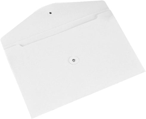 VANRA Kraft String Envelope File Folder, Project Pockets Document Organizer, Flat-No Expansion A4 Size (White, Pack of