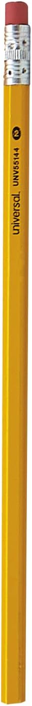 Universal UNV55144 HB #2 Woodcase Pencil, Yellow Barrel, 144/Pack