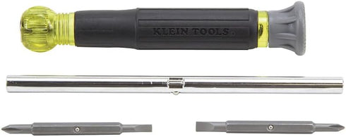 32581 4-in-1 Set 2 2 Klein Tools Electronics Screwdriver with Slotted, Phillips Precision Machined Bits, Ideal