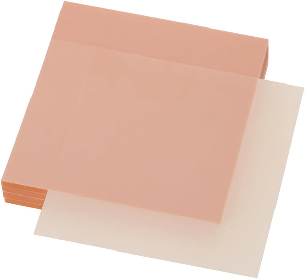 ONLYKXY 4 Pack Transparent Sticky Notes, 3x3in Waterproof Self-Stick Book Tabs, 200 Sheets PET Markers, Light Pink