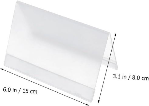 LALAFINA Acrylic Double-sided Seat Card Display Card for Acrylic Table Change Lightweight Practical Design Suitable