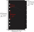 NatSumeBasics 12pcs Black A6 Binder Pocket Dividers with Label Sticker for 6 Ring Budgeting Binder Inserts