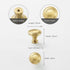 SANCHAKOU 2Pcs Cabinet Pulls Knobs Brass Wardrobe Handles Chrome Plated Bedside Table Drawer Cabinet Door Handles Round
