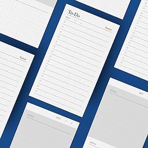 Notsu To Do List Grid Index Cards 3x5 | 50 Task Planner Vertical Notecards