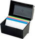 Oxford Plastic Index Card Box, Black, 4 x 6 Inches, 400 Card Capacity (01461)