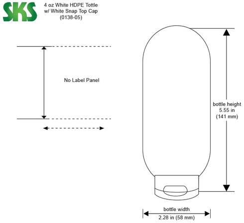 Packaging 4 Oz 24 Pack SKS Bottle & White HDPE Tottles with Snap Top Caps, Durable Squeeze Bottles for Lotion, UV