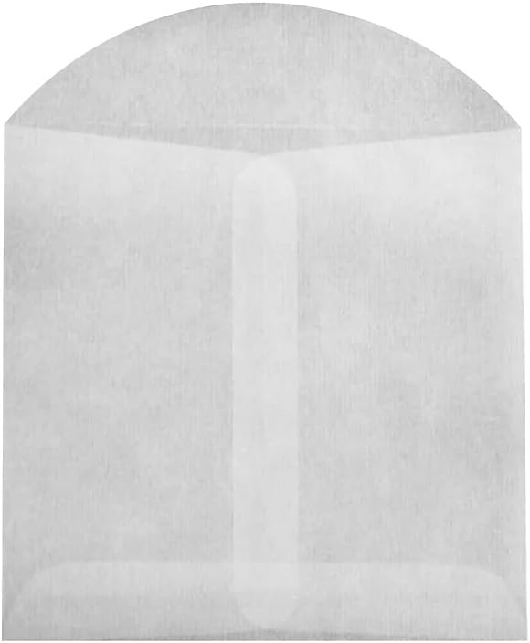 LUXPaper Open End Envelopes - 3 3/4" x 4 3/4" Glassine 30lb. Text, 50 Qty