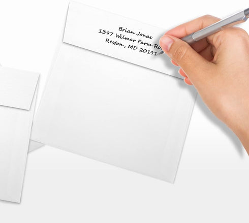 LUXPaper Square Invitation Envelopes | 6 1/4" x 6 1/4" | Peel & Press | White Linen | 80lb Text | 50 Qty