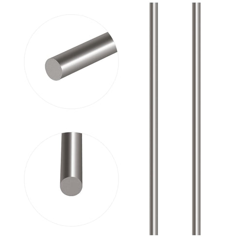 Glarks 2Pcs 6mm x 356mm Stainless Steel Solid Metal Round Rod for DIY RC Model Car, Helicopter, Airplane