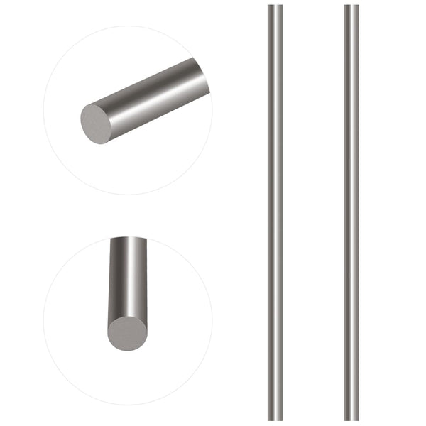 Glarks 2Pcs 6mm x 356mm Stainless Steel Solid Metal Round Rod for DIY RC Model Car, Helicopter, Airplane