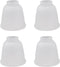 Aspen Creative 23045-4 Transitional Style Bell Shaped Frosted Replacement Glass Shade, 2-1/8" Fitter Size,