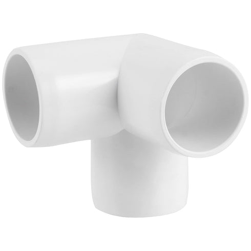 20 Pack 1 Inch PVC Pipe Elbow, 3 Way Tee Fittings Connectors, SCH40 Furniture Grade, White