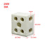 2 30A 250V 6mm Situations(4pcs) Way Ceramics Terminal Blocks, High Temp Porcelain Ceramic Connectors with Inlet