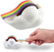 Cloud Tape Dispenser with Rainbow Masking Tape, Cute Non-Skid Base Holder for Gift Wrapping and Home Office