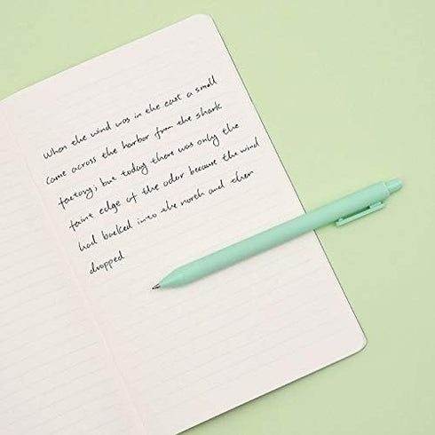 Kaco Pure Retractable Gel Ink Pens, 5-Pack Macarons Color, Black Ink 0.5mm Extra Fine Point