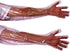 50Pcs Disposable Soft Plastic Film Gloves, Full Arm Livestock Gloves 35.5inch for Field Dressing & Insemination