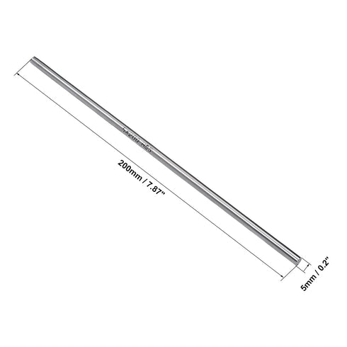 uxcell Round Steel Metal Rods, 5mm x 200mm High Speed Steel (HSS) Lathe Bar Stock Tool for DIY Craft