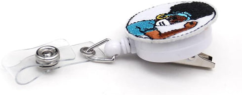Black Nurse Power Badge Holder | Black Girl Magic Retractable Name Card Clip for Girl Power