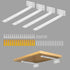 Alise Floating Shelf Brackets White, 4 Pcs L Brackets for Shelves, 8''