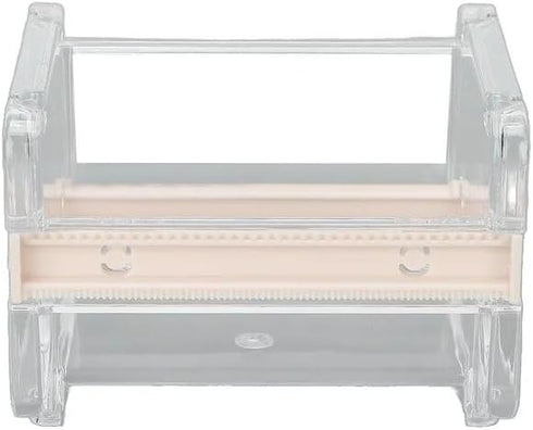 Transparent Tape Dispenser Cutter, Desktop Roll Holder Organizer for Office, DIY Sticker Storage and Tape Cutter
